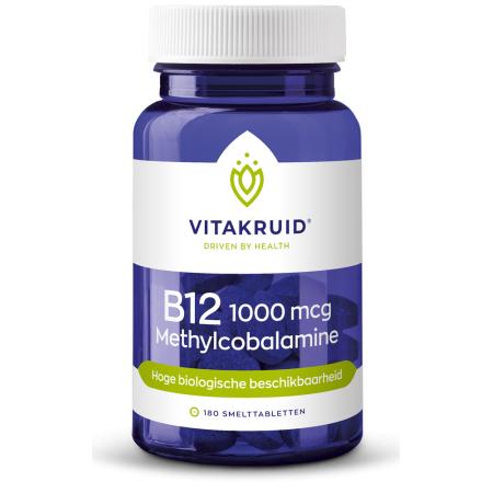 Vitakruid B12 1000 mcg Actief Methylcobalamine Vitamine 180