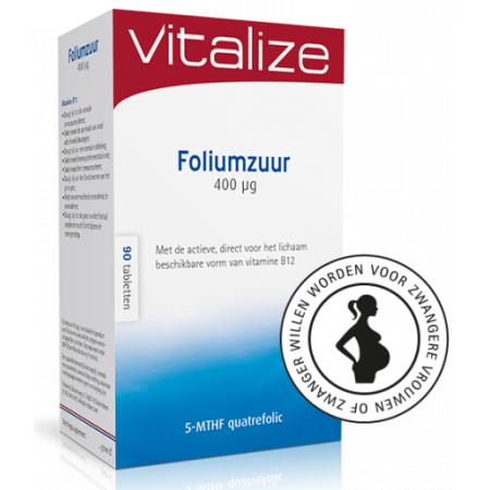 Vitalize Foliumzuur 400mcg Tabletten