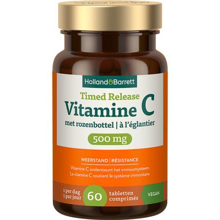 Holland & Barrett Timed Release Vitamine C 500mg met Rozenbottel - 60 tabletten