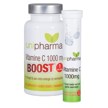 Unipharma Vitamine C 1000mg Boost Capsules + Bruistabletten Combiproduct