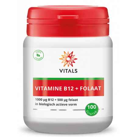Vitals Vitamine B12 1000mcg + Folaat 500mcg Zuigtabletten