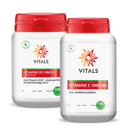 Vitals Vitamine D3 1000IE & Vitamine C 1000mg Combi