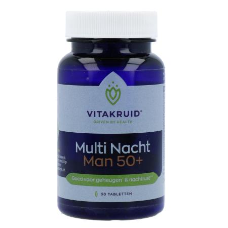 Vitakruid Multi Nacht Man 50+ 100% Vegan 30
