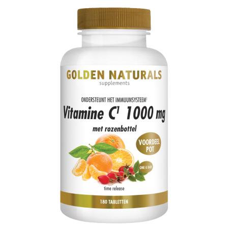 Golden Naturals Vitamine C 1000mg met rozenbottel Tabletten