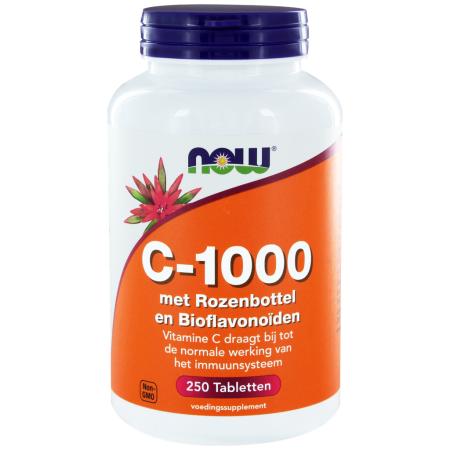 NOW C-1000 Rozenbottel & Bioflavonoïden Tabletten