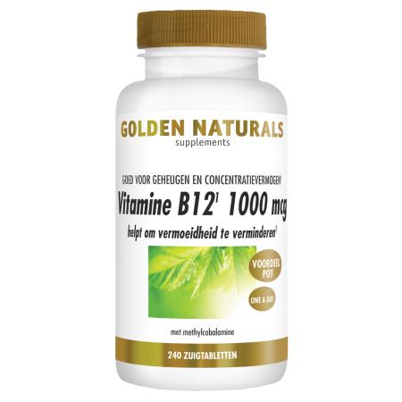 Golden Naturals Vitamine B12 1000mcg Zuigtabletten