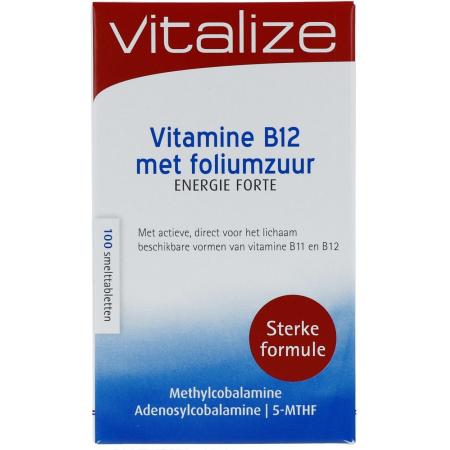 Vitalize Vitamine B12 Energie Forte Smelttabletten 100st
