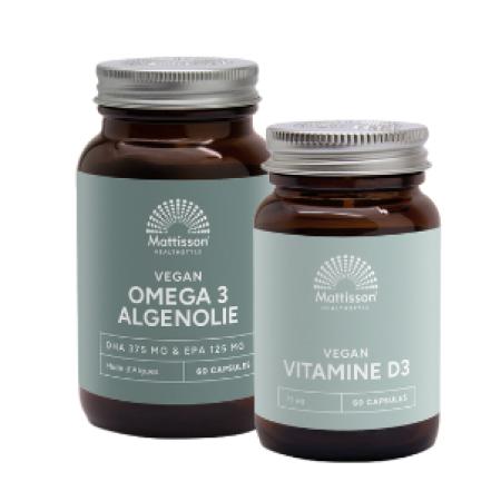 Mattisson HealthStyle -Omega-3 Algenolie en Vitamine D3 Combiset