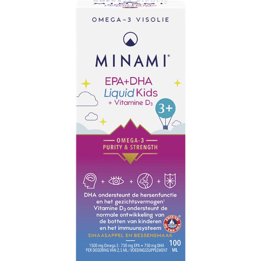 MINAMI Omega-3 EPA + DHA Liquid Kids + Vitamine D3 - 100 ml