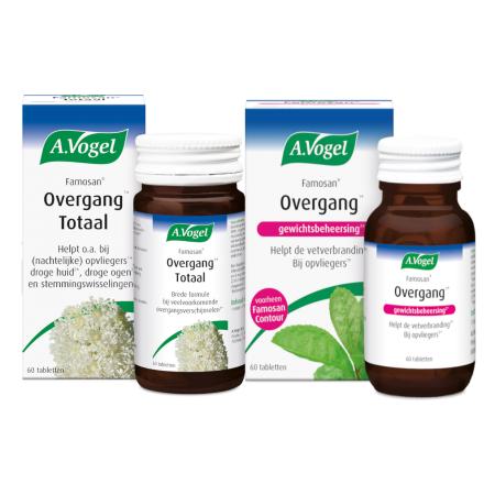 A.Vogel Famosan Overgang Totaal Tabletten 60ST + Overgang Gewichtsbeheersing* Tabletten 60TB Combiverpakking