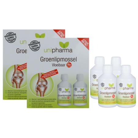 Unipharma Groenlipmossel Vloeibaar Duo-verpakking