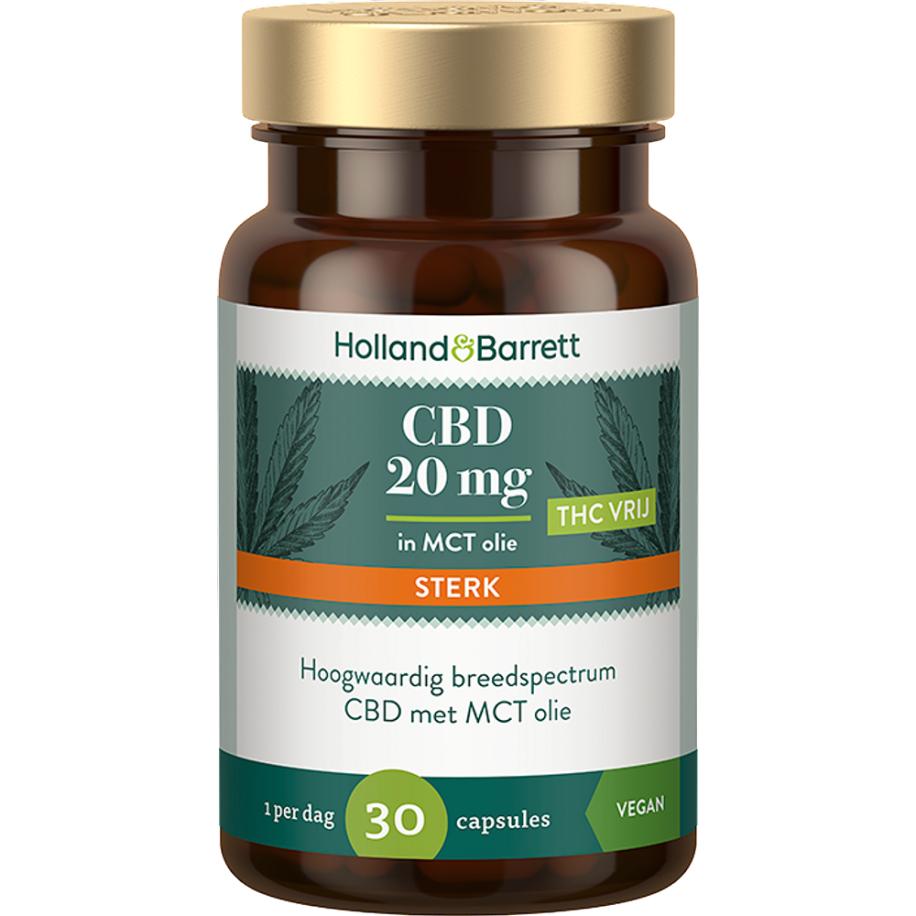 Holland & Barrett CBD 20mg MCT Sterk - 30 capsules