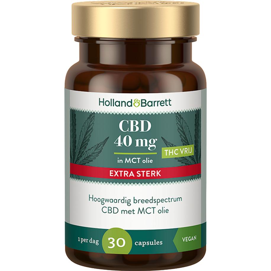 Holland & Barrett CBD 40mg MCT Extra Sterk - 30 capsules