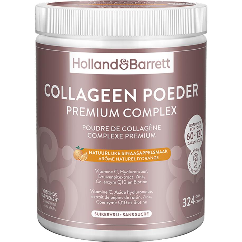 Holland & Barrett Collageen Poeder Premium Complex Natuurlijke Sinaasappelsmaak - 324g