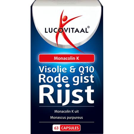 Lucovitaal Rode Gist Rijst, Visolie & Co-enzym Q10 - 63 capsules