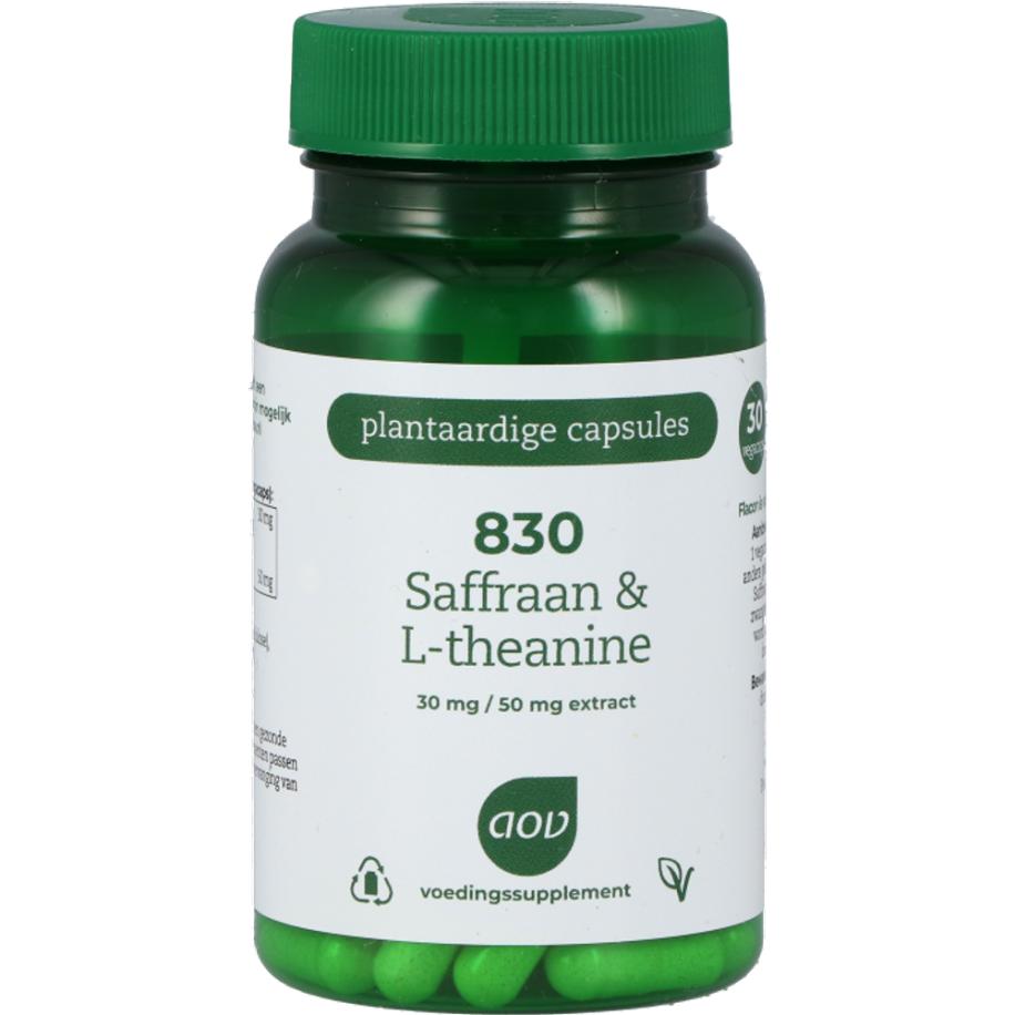 AOV 830 Saffraan & L-theanine - 30 Capsules