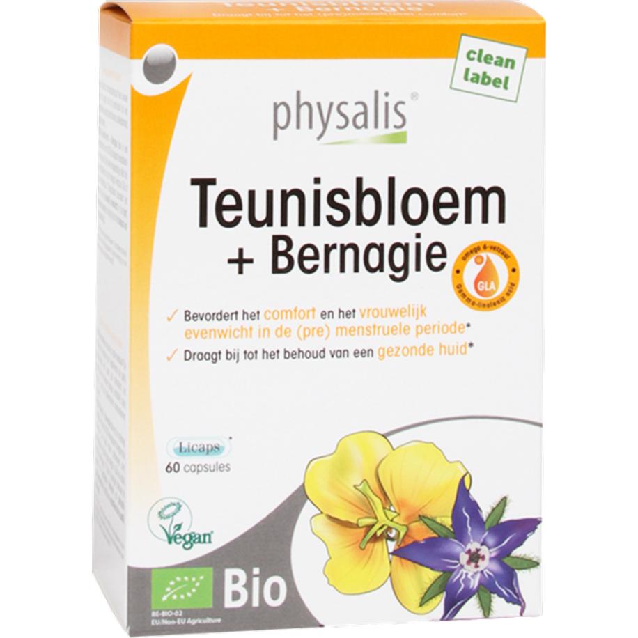 Physalis Teunisbloem + Bernagie Bio (60 Capsules)