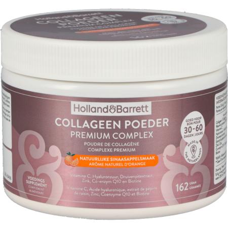 Holland & Barrett Collageen Poeder Premium Complex Natuurlijke Sinaasappelsmaak - 162g