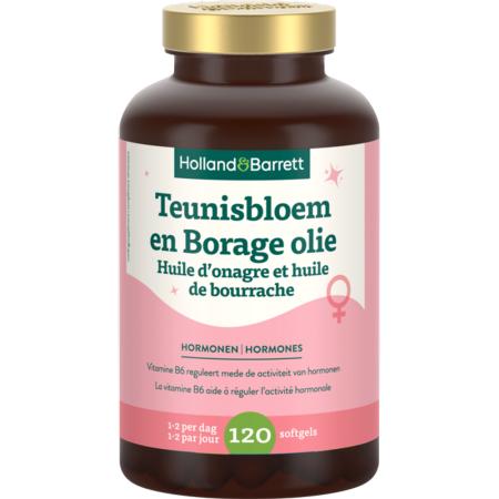 Holland & Barrett Teunisbloem En Borage Olie - 120 softgels