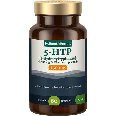 Holland & Barrett 5-HTP (5-Hydroxytryptofaan) 150mg Uit 500mg Griffonia Simplicifolia - 60 capsules