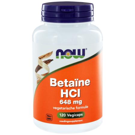 NOW Betaïne HCl 648 mg Capsules
