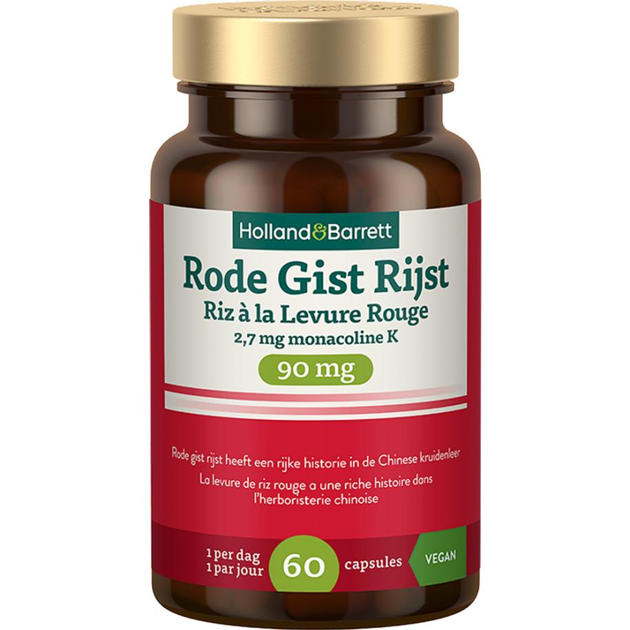 Holland & Barrett Rode Gist Rijst 90mg 2.7mg Monacoline K - 60 capsules