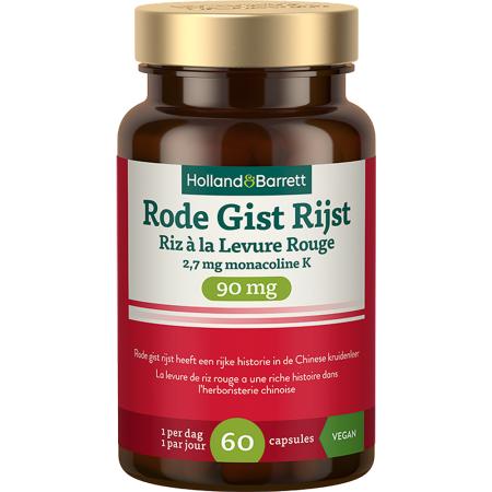 Holland & Barrett Rode Gist Rijst 90mg 2.7mg Monacoline K - 60 capsules