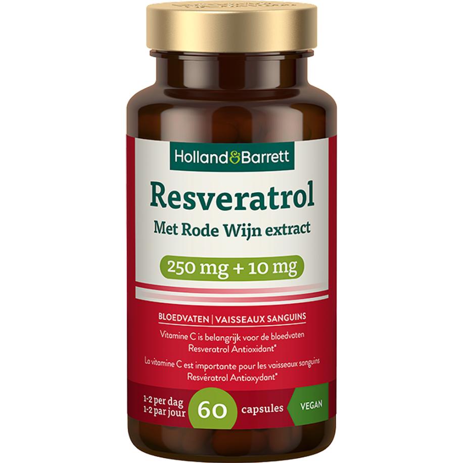 Holland & Barrett Resveratrol 250mg met Rode Wijn-Extract 10mg - 60 capsules