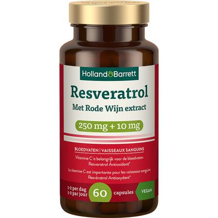 Holland & Barrett Resveratrol 250mg met Rode Wijn-Extract 10mg - 60 capsules