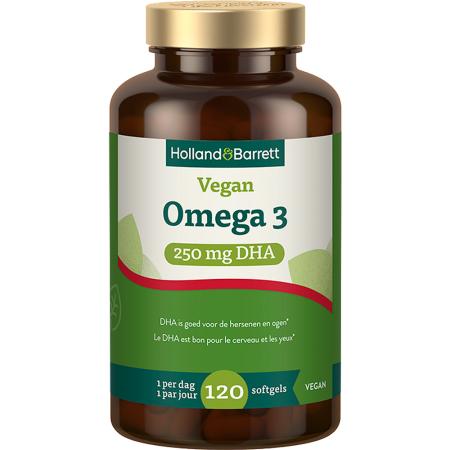 Holland & Barrett Vegan Omega 3 250mg DHA - 120 softgels