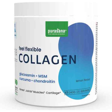Purasana Feel Flexible Collageen + Glucosamine, Chondroïtine Citroen - 240g