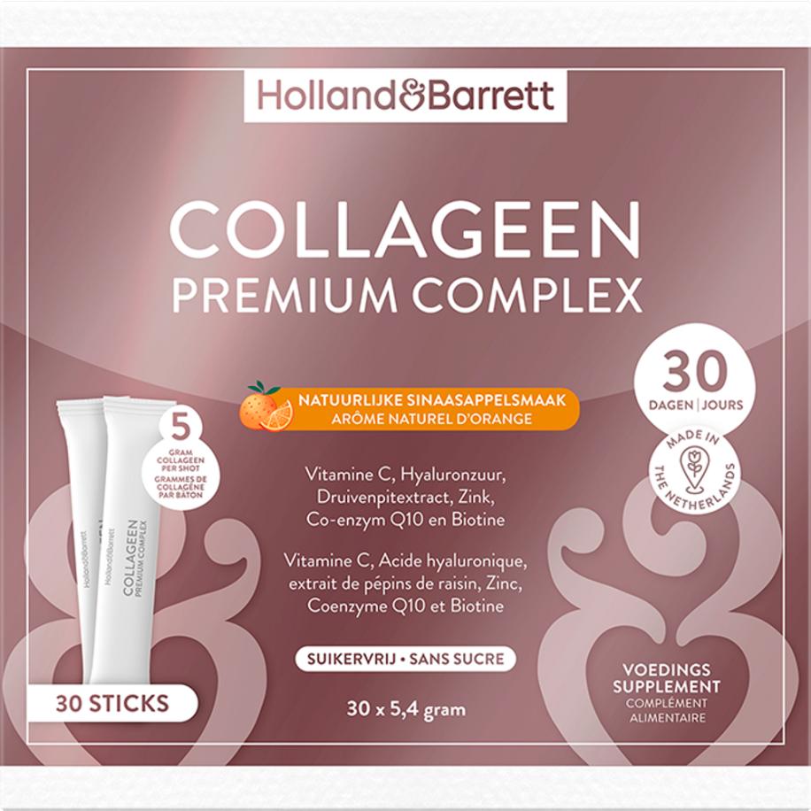 Holland & Barrett Collageen Premium Complex Natuurlijke Sinaasappelsmaak - 30 sachets