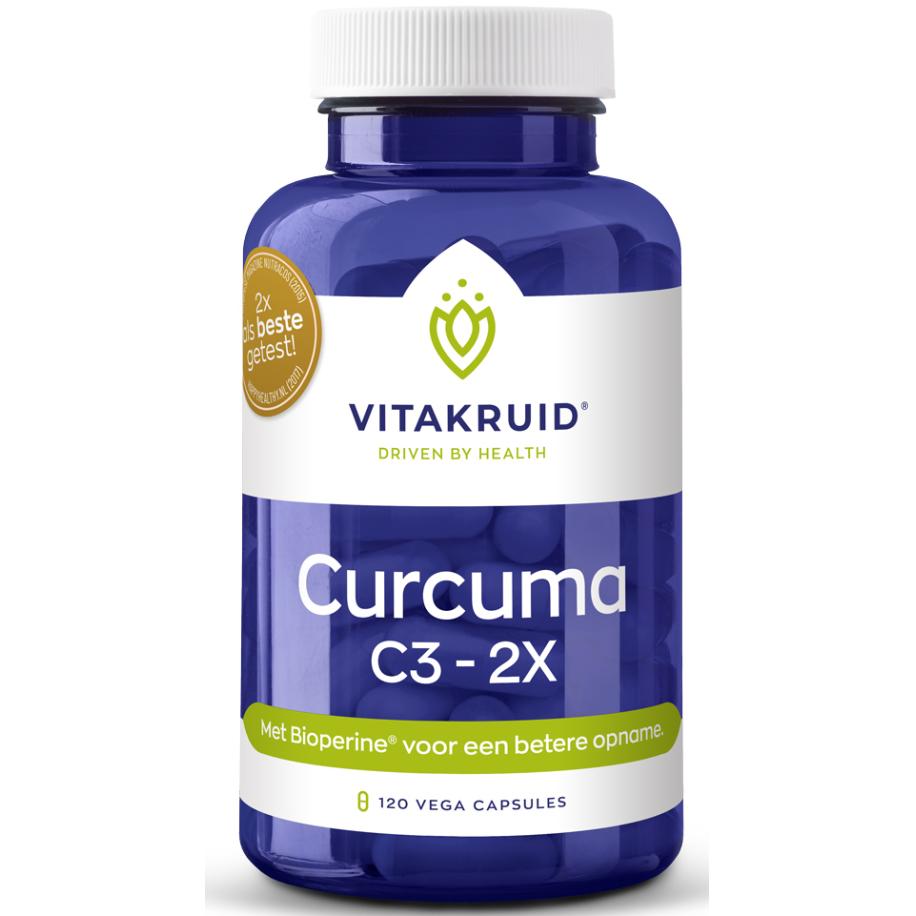 Vitakruid Curcuma C3-2X (95% curcuminoïden) met Bioperine® 120