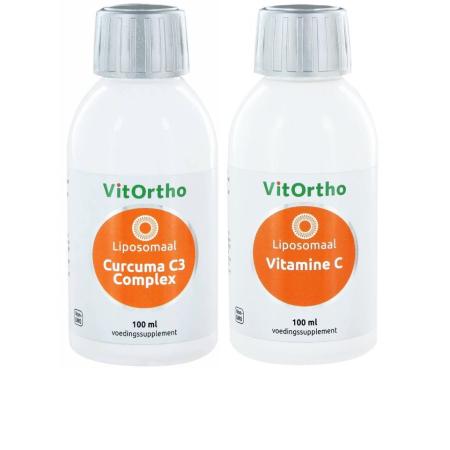VitOrtho Liposomaal Curcuma C3 Complex + Vitamine C Combivoordeel