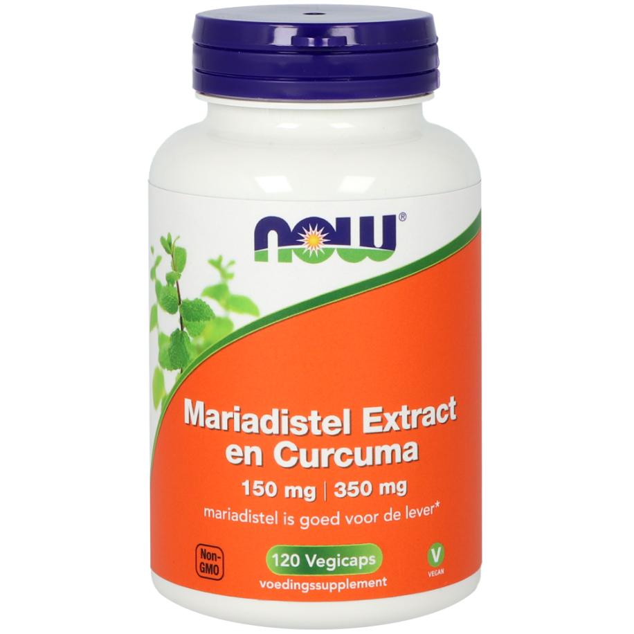 Now Mariadistel Extract en Curcuma Capsules
