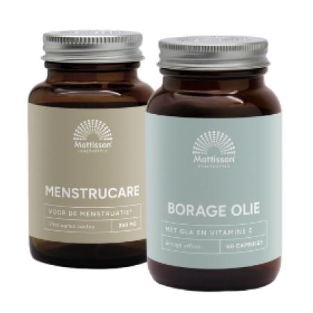 Mattisson HealthStyle MenstruCare Vitex Agnus Castus Capsules en Borage Olie Combi Set