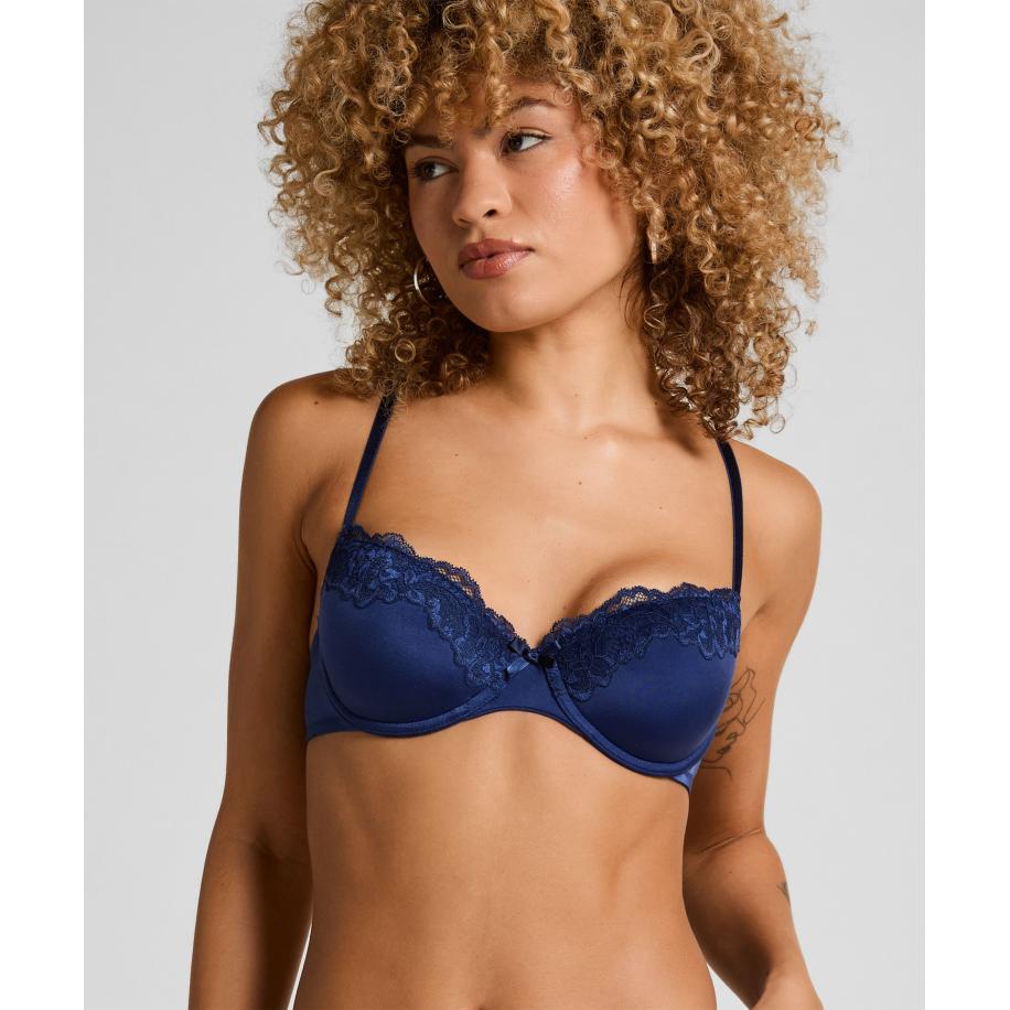 Hunkemöller Voorgevormde beugel bh Lace & Shine Blauw Blauw