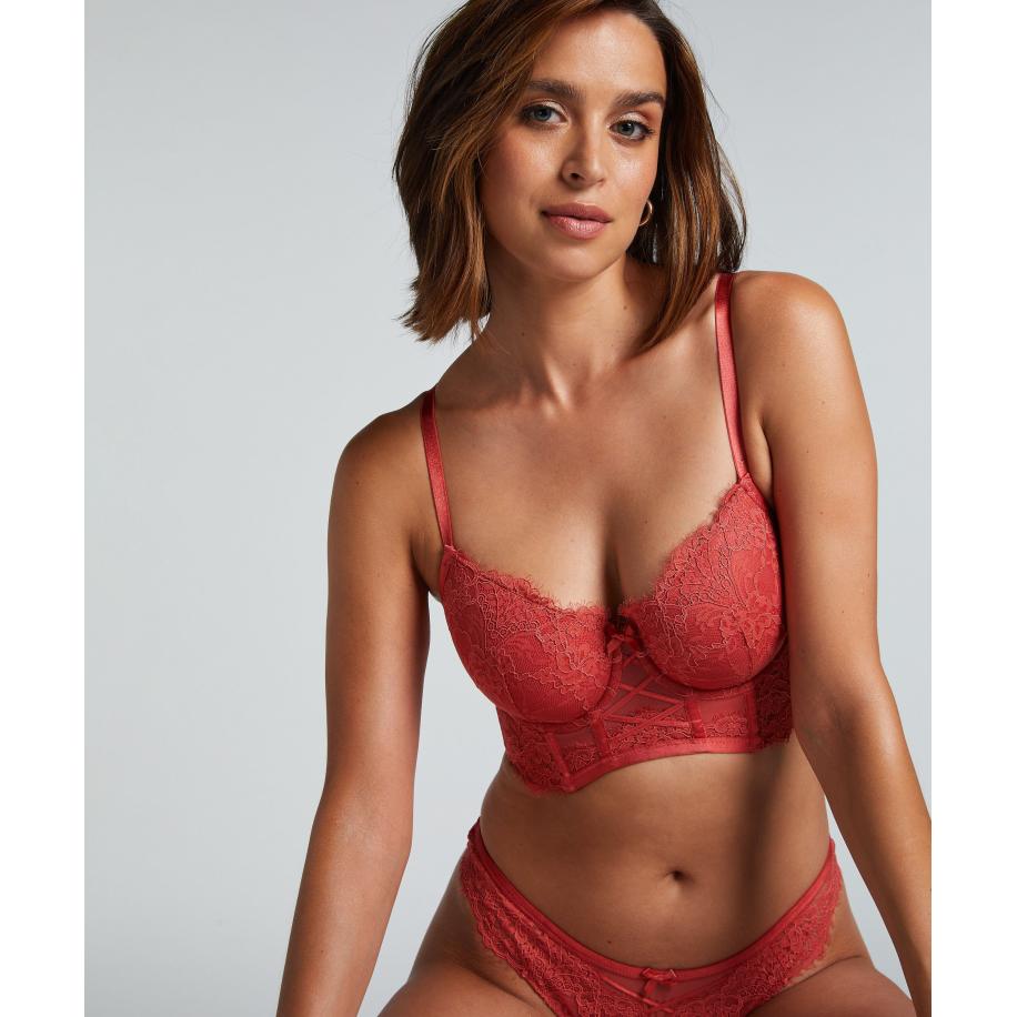 Hunkemöller Voorgevormde longline beugel bh Arabella Rood Rood