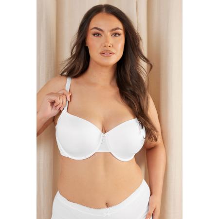 Yours Voorgevormde Tshirt Bh Met Beugel En Satijnen Strikje In Wit Size 85K