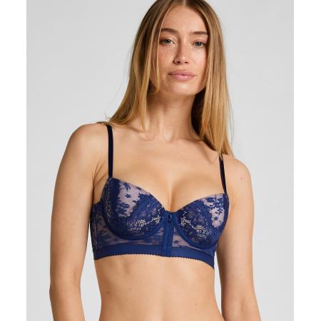 Hunkemöller Voorgevormde longline beugel bh Lou Blauw