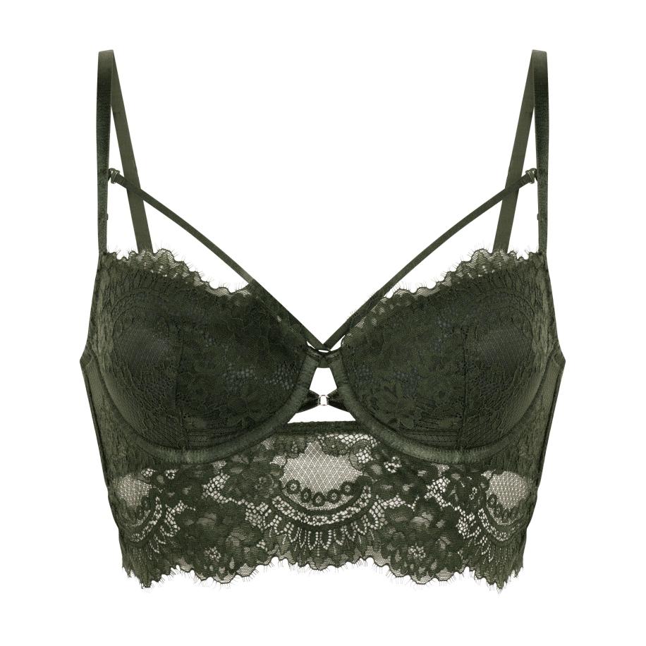 Hunkemöller Voorgevormde longline beugel bh Amara Groen Groen