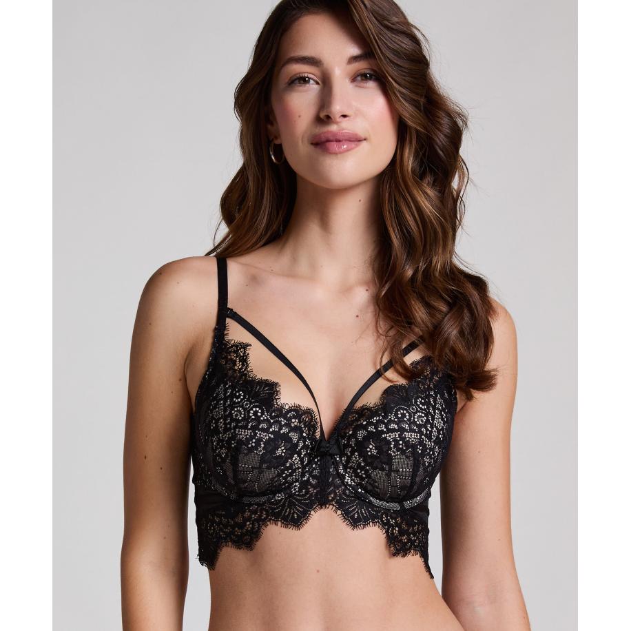 Hunkemöller Voorgevormde longline beugel bh Marilee Zwart Zwart