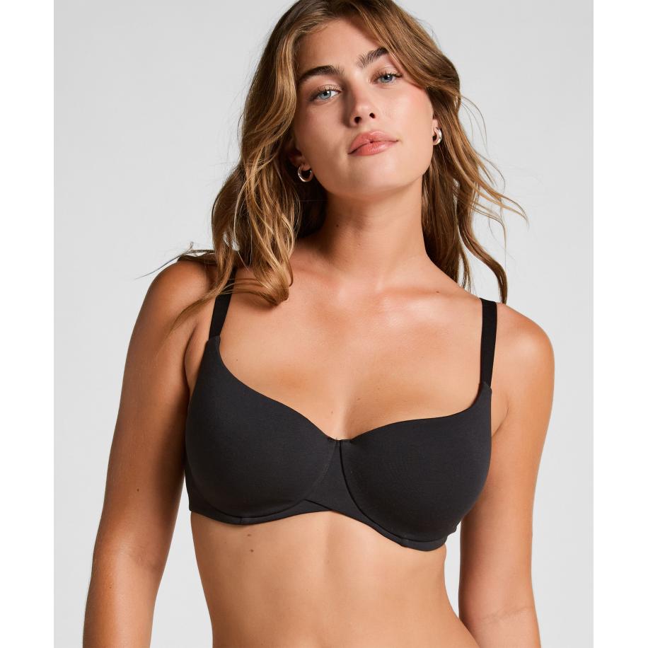 Hunkemöller Katoenen voorgevormde beugel bh Zwart Zwart
