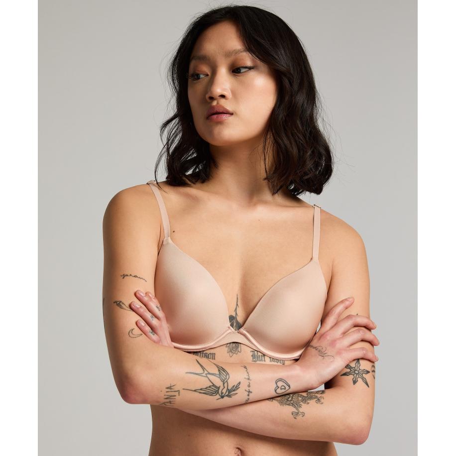 Hunkemöller Voorgevormde beugel bh Transparant Back Multiway Beige Bruin