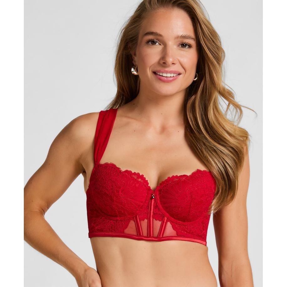 Hunkemöller Voorgevormde longline beugel bh Whitney Rood Rood