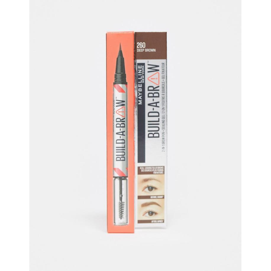 Maybelline Build-A-Brow 2 gemakkelijke stappen Wenkbrauwpotlood en gel in Diepbruin