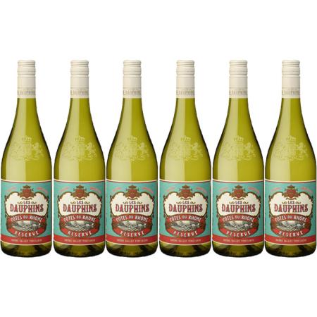 Les Dauphins Reserve côtes du rhône blanc 6 flessen