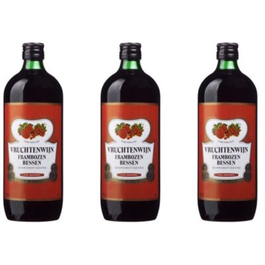 Vruchtenwijn frambozen-bessen 3-pack