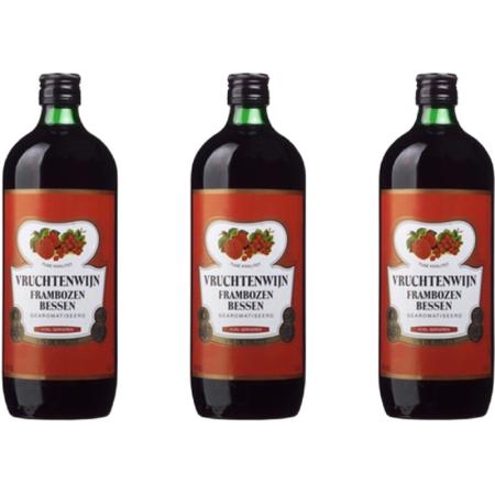 Vruchtenwijn frambozen-bessen 3-pack