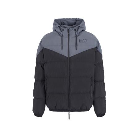 Emporio Armani EA7 Emporio Armani Winterjas grijs / zwart